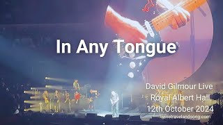 In Any Tongue - David Gilmour Live Royal Albert Hall
