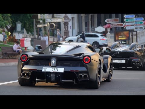 Best SUPERCARS Monaco - LaFerrari x2, Monza SP2 x3, SF90, Enzo, 488 Pista, 812 SF, 458 Spéciale x2