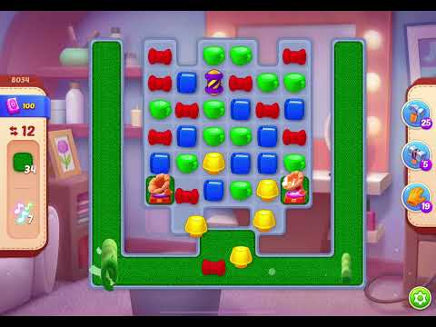 HomeScapes Level 8034 no boosters (16 moves)