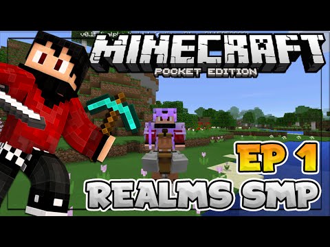 "The First Realms Episode" Minecraft PE - Realms Multiplayer SMP - Ep. 1