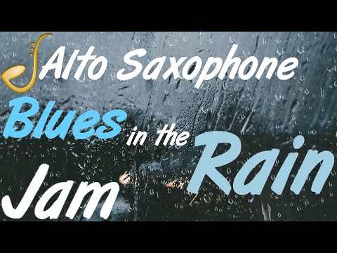 Blues in the Rain Alto Saxophone Backing Track Jam in C | Improvisation