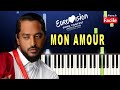 Slimane Mon Amour - Piano Tutorial Karaoké Paroles