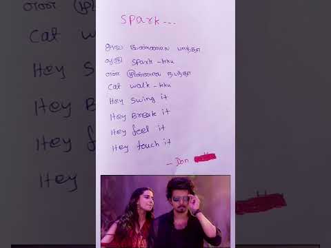 THE GOAT SPARK SONG... Lyrics#goat #thalapathy #vijay #shorts #tvkvijay #lyrics #trending #tvk