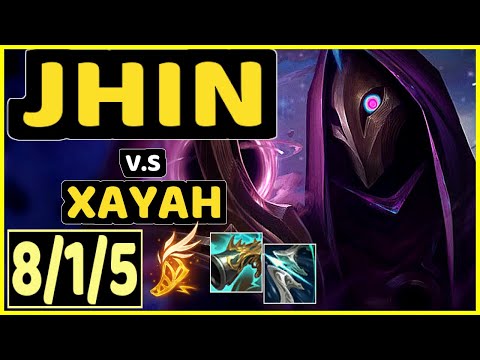JHIN vs XAYAH - 8/1/5 KDA BOTTOM ADC GAMEPLAY - EUW Ranked GRANDMASTER