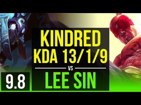 Carry your team as KINDRED vs LEE SIN (JUNGLE) | KDA 13/1/9, 71% winrate | Korea Master | v9.8