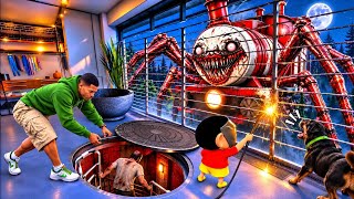 Franklin Rescued Shinchan From Dangerous Monster Choo Choo Charles | Gta V Bangla Gameplay