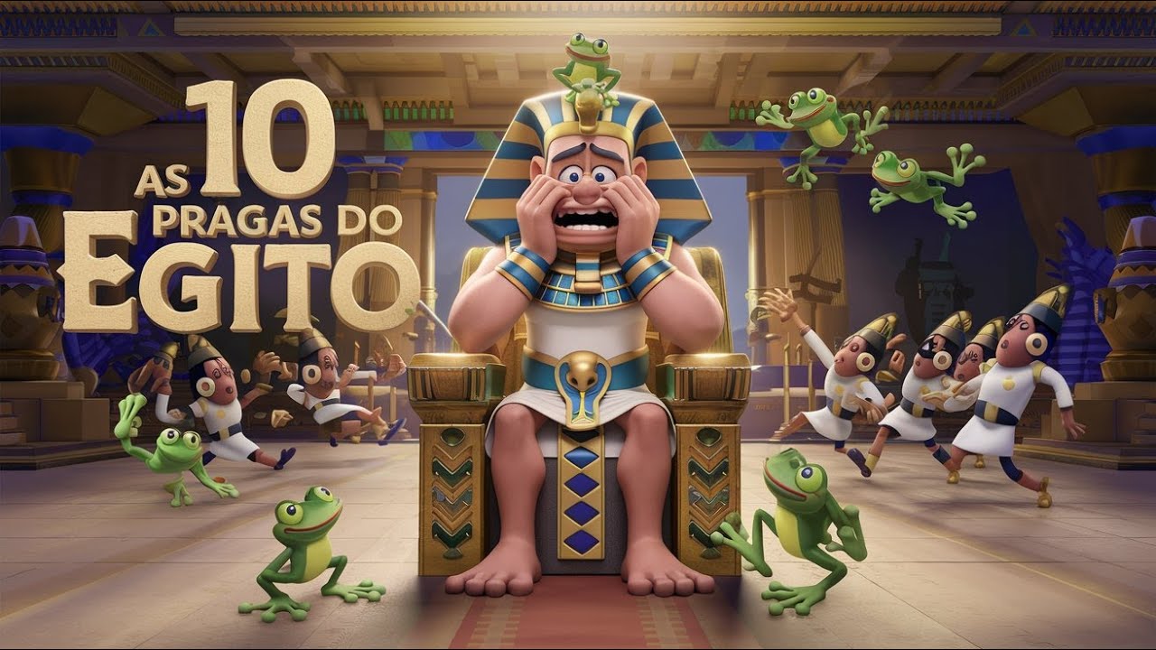 Moises em: As 10 Pragas do Egito  historinhas biblicas infantil para ensinar as crianças pequenas