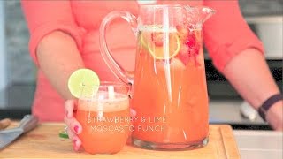 Strawberry and Lime Moscato Punch // Real Housemoms