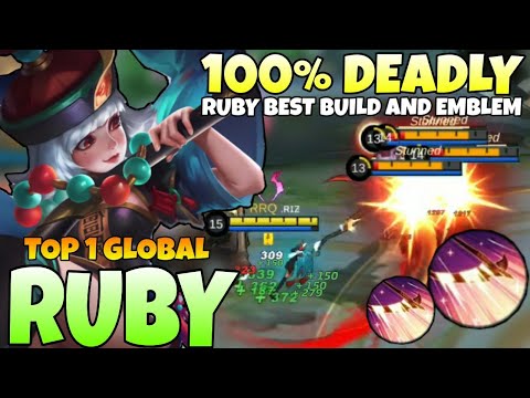 1 VS 5 Ruby 100% Deadly Lifesteal Queen!! Ruby Best Build 2022 | Top 1 Global Ruby | Mobile legends