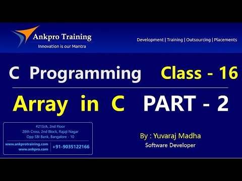 C language Class 16 Arrays Part 2 Multi dimensional arrays