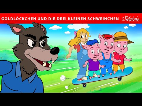Goldlöckchen und die drei kleinen Schweinchen | Märchen für Kinder | Gute Nacht Geschichte