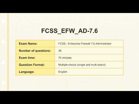 FCSS_EFW_AD-7.6 Practice Exam | Pass the FCSS Enterprise Firewall 7.6 Administrator Certification