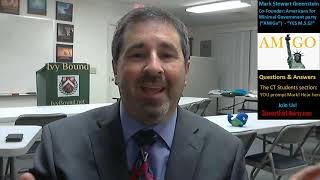Oct 7 Mark Stewart Greenstein - For STUDENTS:Your questions