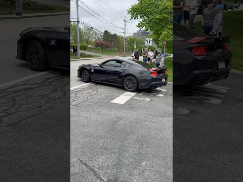 New Black Mustang GT 5.0 V8 rumbles away.