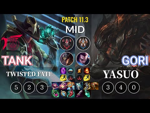 TLN Tank Twisted Fate vs Gori Yasuo Mid - KR Patch 11.3