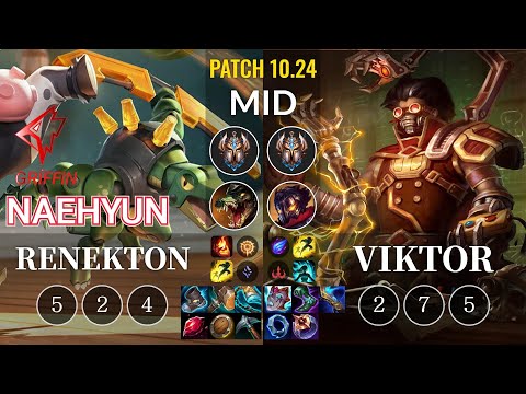 GRF Naehyun Renekton vs Viktor Mid - KR Patch 10.24