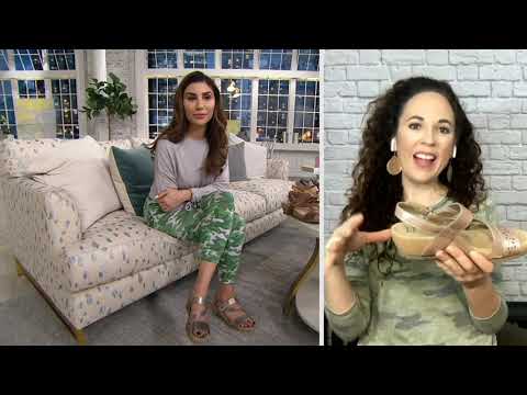 Earth Origins Leather Strap Wedges - Kendra Khloe on QVC