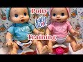 Baby alive video potty training the wets and wiggles twins using the potty chair