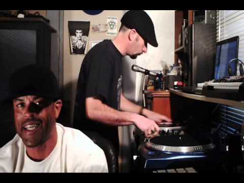 Studio Session 2 DJ Kracker and Playa 2 Tone freestyle hiphop rap and scratching