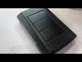 Placa 4x2 C/Suporte 3 Modulos Cego - PRETO FOSCO