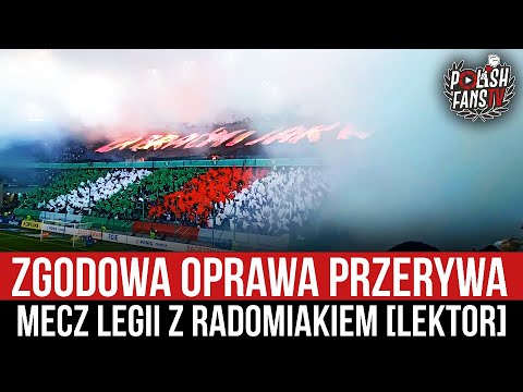 Zgodowa oprawa przerywa mecz Legii z Radomiakiem [LEKTOR] (19.12.2021 r.)