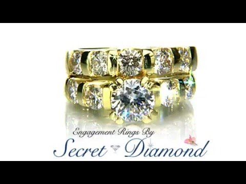 Unique 5 Stone Diamond Engagement Rings Set