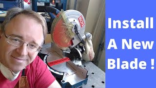 How to change the saw blade on an old Ryobi compound miter saw (Model TS1340)