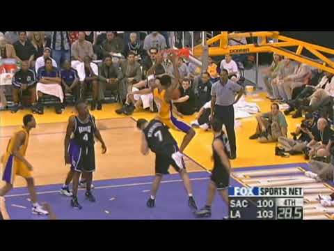 104. Kobe Bryant CLUTCH Offensive Rebound + DAGGER And-1 Dunk vs Sacramento Kings - March 12, 2000