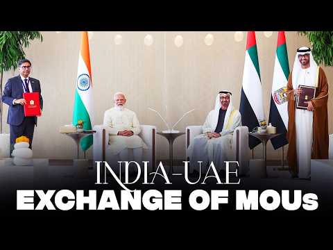 PM Modi, UAE President HH Sheikh Mohamed bin Zayed Al Nahyan witness exchange of key MoUs