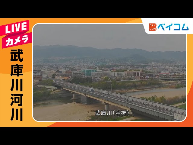武庫川（名神高速道路、西宮市街、六甲山系）
