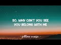 Taylor Swift You Belong With Me Lyrics
