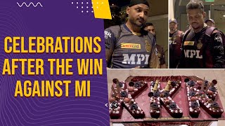 Celebrations after KKR win vs MI | IPL 2021
