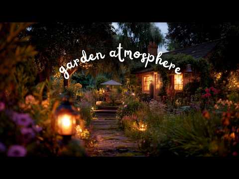 Evening Garden Escape 🌸 Gentle Birdsong, Cricket Sounds & Glowing Lanterns
