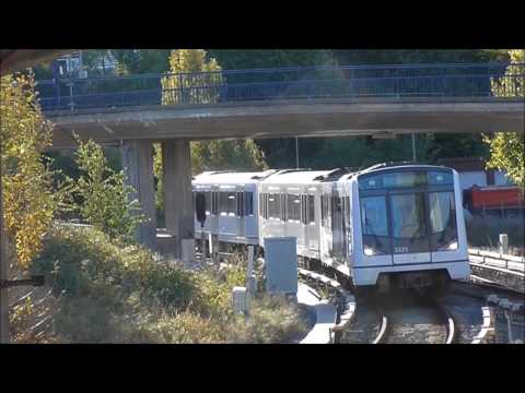 Oslo-Akershus T-bane - Linje 1+4: Ryen T-banestasjon-10-2016 [HD]