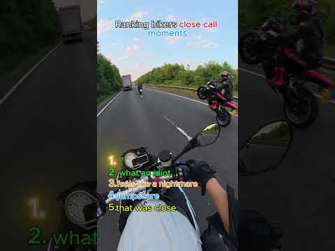 ranking bikers close calls moments  #shorts