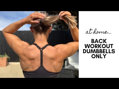 BACK WORKOUT AT HOME | Dumbbells Only
