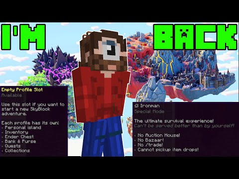 🔴Hypixel Skyblock But If I Die I DELETE THE PROFILE - Hardcore Ironman [Day 6]