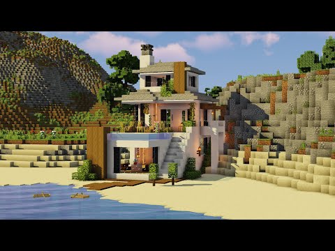 Minecraft Beach House #minecraft #minecraftbuild #mcpe