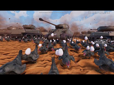1 MILLION CHICKENS vs 100 Sherman Tank | Ultimate Epic Battle Simulator 2