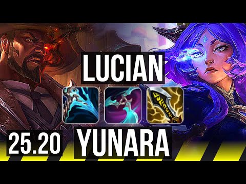 LUCIAN & Thresh vs YUNARA & Senna (ADC) | 7/1/4 | KR Challenger | 25.20
