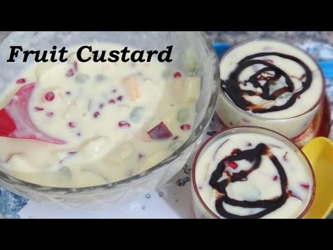 Frozen Fruit Salad Custard Recipe - Low Fat Custard Recipe - Summer Partys Recipe