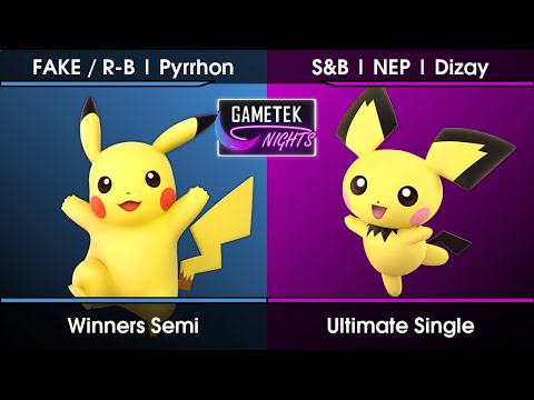 Gametek Night 2022.25 Winners Semi - Pyrrhon (Pikachu) Vs. Dizay (Pichu) SSBU Ultimate Tournament