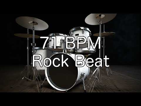 71 BPM Punchy Rock Drum Beat for Guitar, Bass and Instrumental Practise