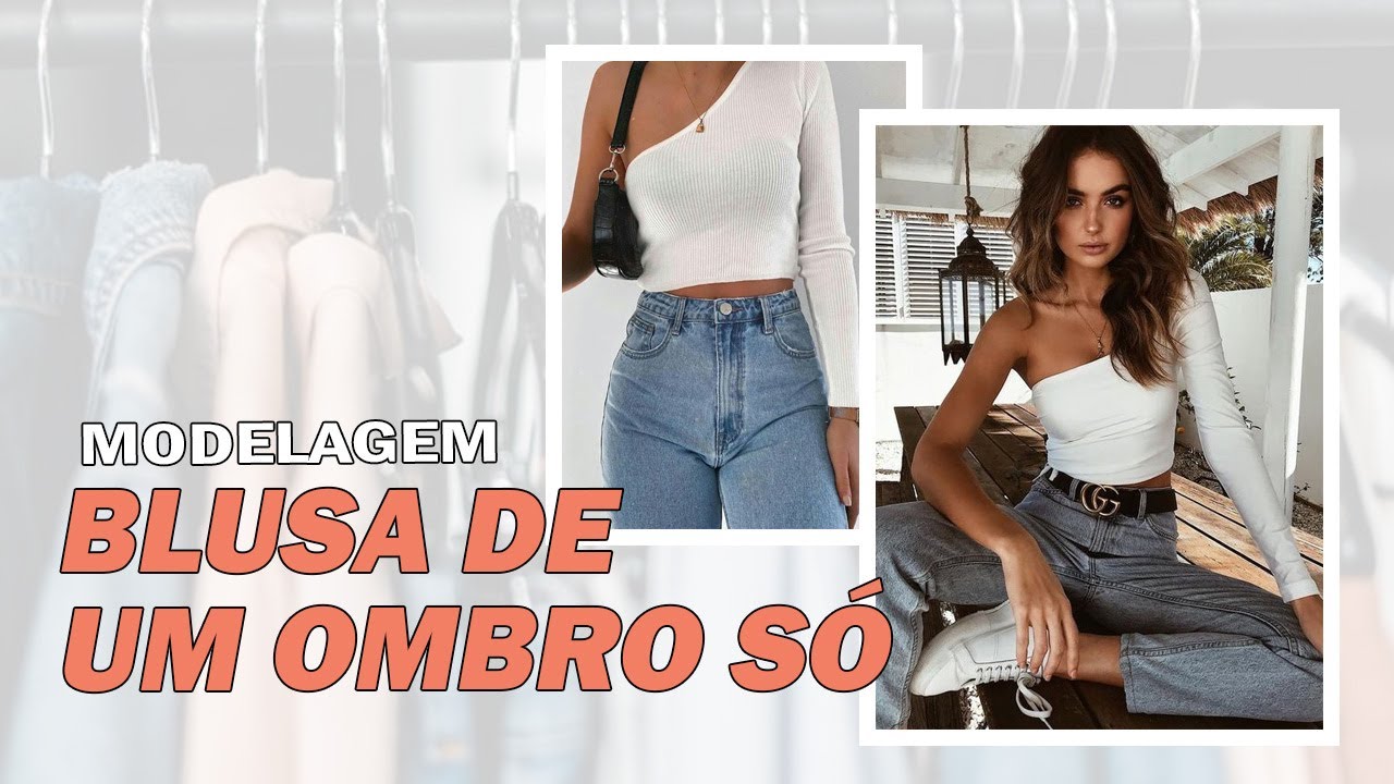 COMO FAZER BLUSA DE UM OMBRO SÓ | MOLDE FÁCIL PASSO A PASSO