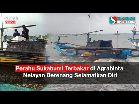 Perahu Sukabumi Karam-Terbakar di Agrabinta, Nelayan Berenang Selamatkan Diri