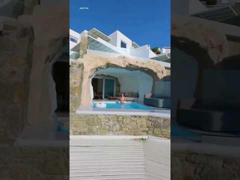 Private Pool at Cavo Tagoo Mykonos | Luxury Hotel in Greece 4K View 🌊✨!#shorts #travel #nature