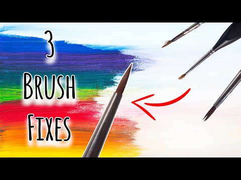 3 ways to FIX and RESHAPE your synthetic paint brushes