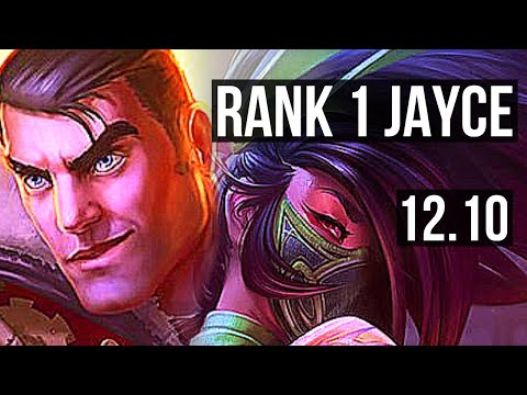 JAYCE vs AKALI (TOP) | Rank 1 Jayce, Rank 5, 6 solo kills, Dominating | NA Challenger | 12.10