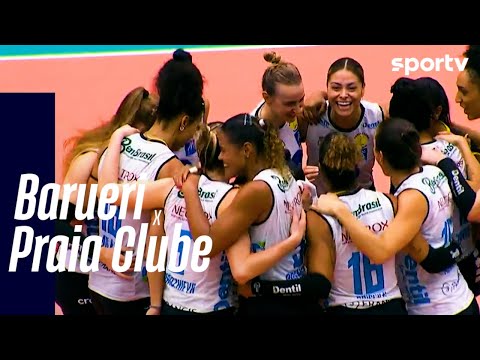 BARUERI 2 X 3 PRAIA CLUBE | MELHORES MOMENTOS | SUPERLIGA FEMININA DE VÔLEI | sportv