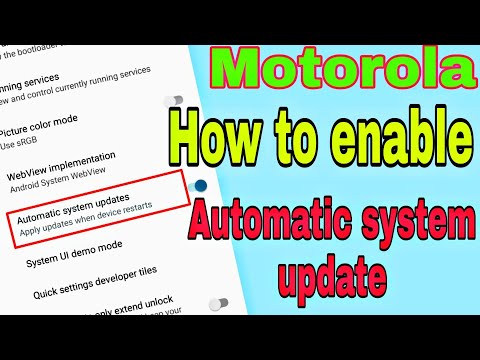 Motorola automatic system update kaise kare / how to enable automatic system update
